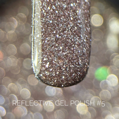 Reflective Gel Polish G-Code — світловідбиваючий гель-лак з мерехтливим ефектом #5